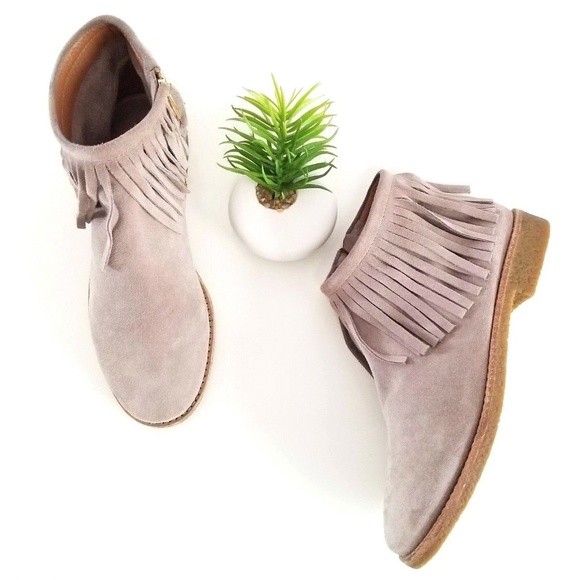 kate spade Shoes - KATE SPADE Betsie Booties Suede Fringe in Truffle